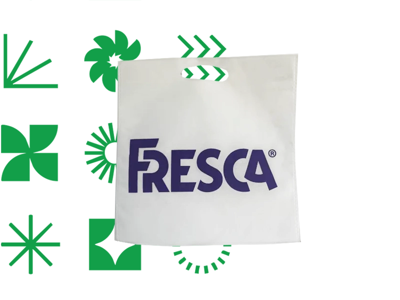 Bolsas ecológicas non woven al mayoreo, con suaje, sin fuelle